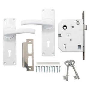 Eureka 2 Lever Lockset - White — SA Home Builder Store