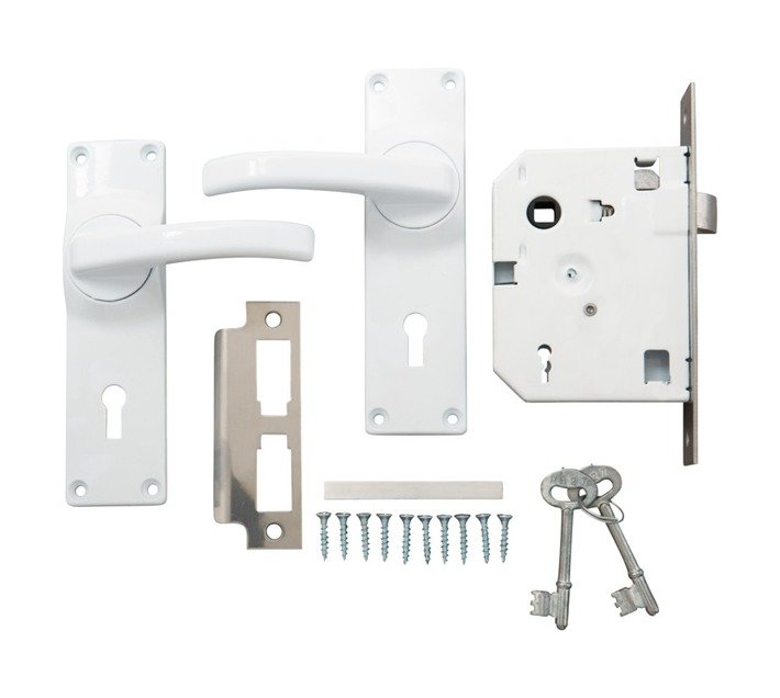 Eureka 2 Lever Lockset - White — SA Home Builder Store