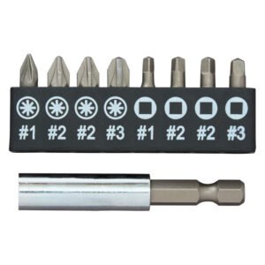 Eureka 4 Pozi 4 Square Bit and Magnetic Holder Set 9 Piece — SA Home Builder Store