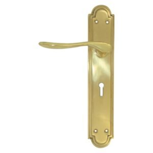 Euro Brass Handle Lever Arc 3300 Brass — SA Home Builder Store