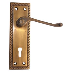 Euro Brass Handle Lever CG1 Antique Brass — SA Home Builder Store