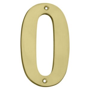Euro Brass Numeral 0 Brass 175 mm — SA Home Builder Store