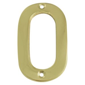 Euro Brass Numeral 0 Brass 75 mm — SA Home Builder Store
