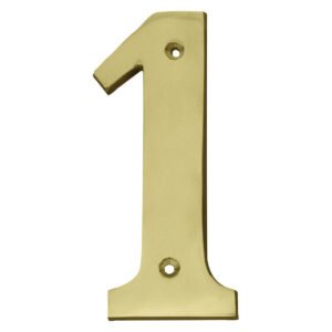 Euro Brass Numeral 1 Brass 175 mm — SA Home Builder Store