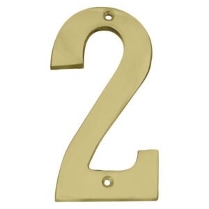 Euro Brass Numeral 2 Brass 175 mm — SA Home Builder Store