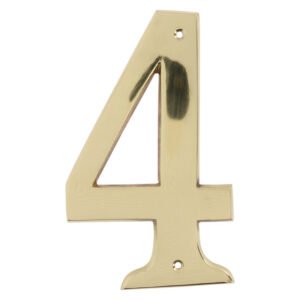 Euro Brass Numeral 4 Brass 175 mm — SA Home Builder Store