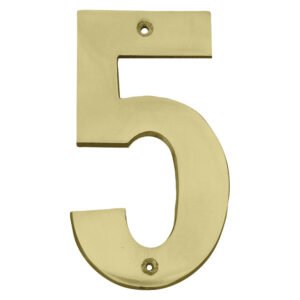 Euro Brass Numeral 5 Brass 175 mm — SA Home Builder Store