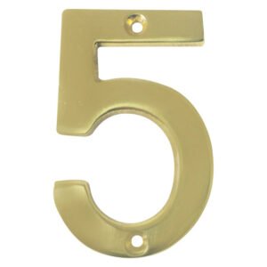Euro Brass Numeral 5 Brass 75 mm — SA Home Builder Store