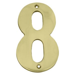 Euro Brass Numeral 8 Brass 175 mm — SA Home Builder Store