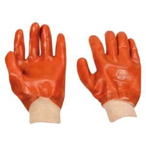 Evrigard PVC Knitwrist Heavy Duty Smooth Gloves Brown — SA Home Builder Store