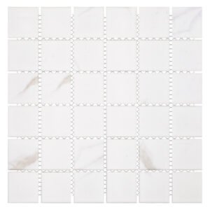 Falcon Glazed Porcelain Mosaic Tiles Marble White 300 x 300 mm — SA Home Builder Store