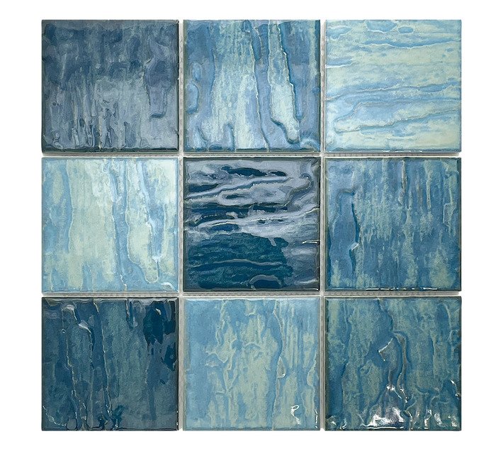 Falcon Glazed Porcelain Mosaic Tiles Ocean Blue 300 x 300 mm — SA Home Builder Store