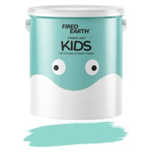 Fired Earth Fresh Air Kid PVA Sheen Paint Froggy Green 2.5 L - 5 in 1 Subtle Sheen, Stain Resistant, Washable, Solvent