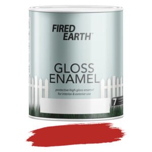 Fired Earth Gloss Enamel Paint Signal Red 1 L — SA Home Builder Store