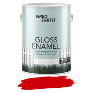 Fired Earth Gloss Enamel Paint Signal Red 5 L — SA Home Builder Store