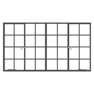 Five Point Steel D22 Steel Window Frame Grey Oxide 2000 x 1245 mm — SA Home Builder Store