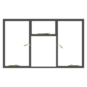 Five Point Steel NC4F Steel Window Frame Grey Oxide 1511 x 949 mm — SA Home Builder Store