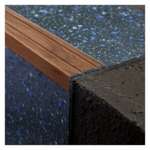 Genesis Aluminium Self Adhesive Stair Nose Trim Oak 2700 x 30 mm — SA Home Builder Store