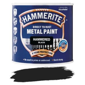 Hammerite Direct to Rust Hammered Metal Paint Black 1 L — SA Home Builder Store