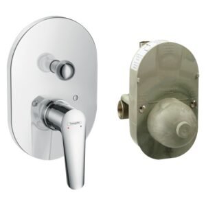 Hansgrohe Logis E Chrome Concealed Bath Mixer Tap 226 x 130 x 226 mm — SA Home Builder Store