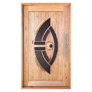 Hardwood New Moon Pivot Single Timber Exterior Door 1200 x 2100 mm — SA Home Builder Store