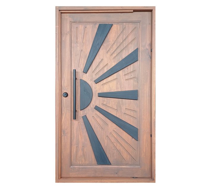 Hardword Horizontal Sunbeam Pattern Pivot Exterior Door 1200 x 2100 mm — SA Home Builder Store