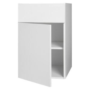 Home and Kitchen BU451D 1-Drawer Kitchen Base Unit – White Under-Counter Storage Cupboard – 450 x 560 x 720 mm — SA