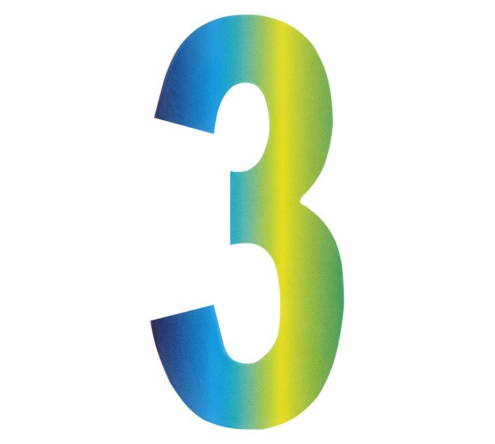 Inta Safety Number It Numeral 3 Rainbow — SA Home Builder Store