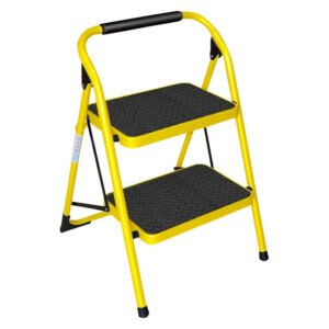 ITC 2-Step Folding Steel Step Stool Anti-Slip Wide Tread 150 kg Load Capacity Compact Household Kitchen Ladder — SA