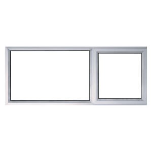 Kayo 58 mm Economy Aluminium Window Silver 1500 x 600 mm — SA Home Builder Store