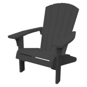 Keter Troy Adirondack Chair: Rustic Graphite Outdoor Chair — SA Home Builder Store