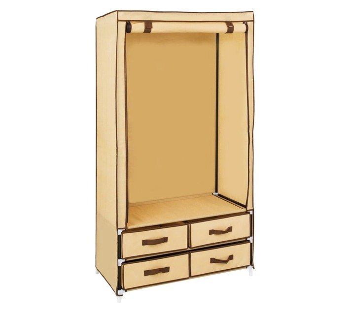 Laundry House 4 Drawer Hanging Wardrobe Beige and Grey 450 x 1100 x 1600 mm — SA Home Builder Store