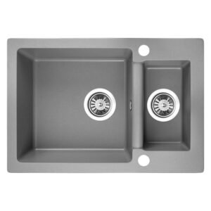 Laveo Celia 1.5 Bowl Granite Sink Grey 650 x 440 x 170 mm — SA Home Builder Store