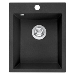 Laveo Chichi 1 Bowl Granite Sink Black 390 x 480 x 190 mm — SA Home Builder Store