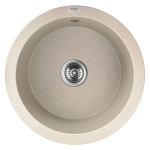 Laveo Dafne 1 Bowl Granite Sink Beige 510 x 510 x 190 mm — SA Home Builder Store