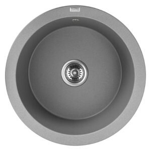 Laveo Dafne 1 Bowl Granite Sink Grey 510 x 510 x 190 mm — SA Home Builder Store