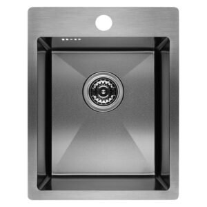 Laveo Eden 1 Bowl Stainless Steel Sink Silver 375 x 480 x 200 mm — SA Home Builder Store