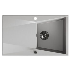 Laveo Grenada 1 Bowl with Drainer Granite Sink Grey 780 x 480 x 190 mm — SA Home Builder Store