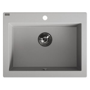 Laveo Komodo 1 Bowl Granite Sink Grey 580 x 490 x 190 mm — SA Home Builder Store