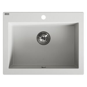 Laveo Komodo 1 Bowl Granite Sink White 580 x 490 x 190 mm — SA Home Builder Store