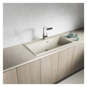 Laveo Tau 1 Bowl Granite Sink Beige 900 x 500 x 200 mm — SA Home Builder Store