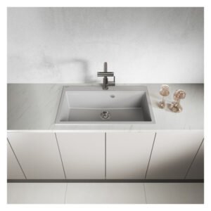 Laveo Tau 1 Bowl Granite Sink Grey 800 x 500 x 200 mm — SA Home Builder Store