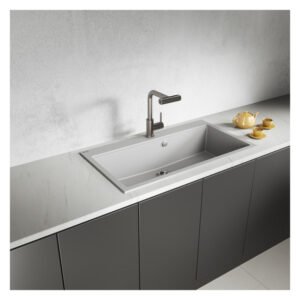 Laveo Tau 1 Bowl Granite Sink Grey 900 x 500 x 200 mm — SA Home Builder Store
