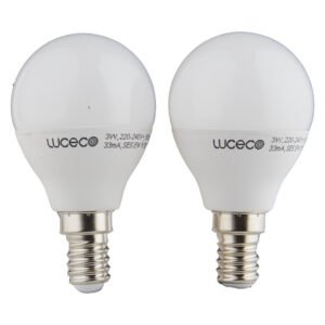 Luceco 2 x E27 Mini LED Globe - Warm White (3w) — SA Home Builder Store