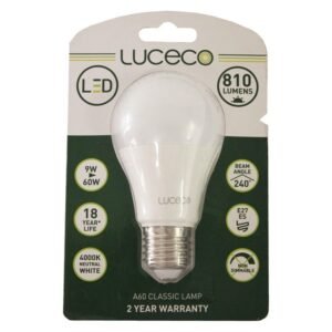 Luceco 2 x LED E27 Lamp Globe - Natural White (5W) — SA Home Builder Store