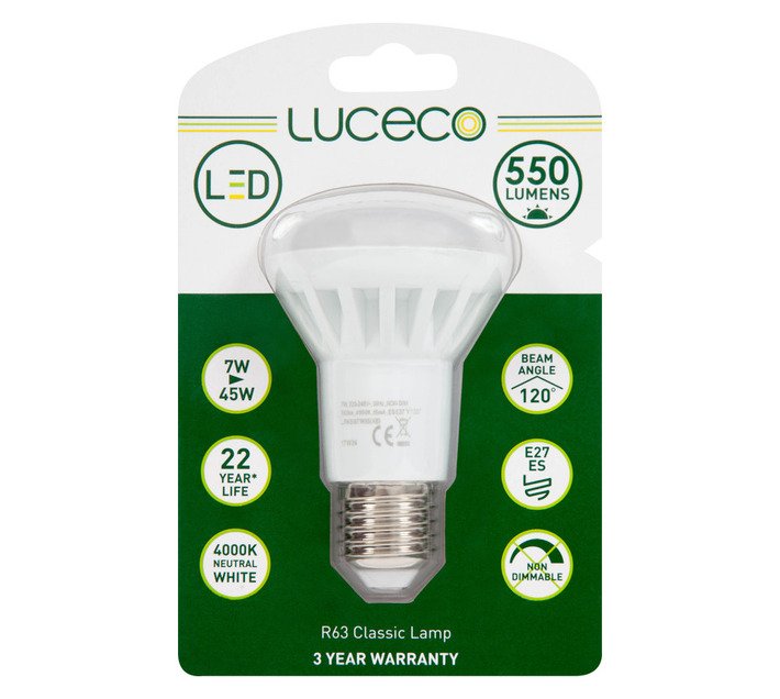 Luceco R63 E27 LED Lamp - Natural White (7w) — SA Home Builder Store