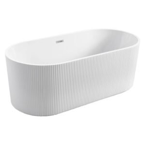 Lusso Lilly 1700 mm White Freestanding Bath Oval Modern Luxury Acrylic Bathtub — SA Home Builder Store