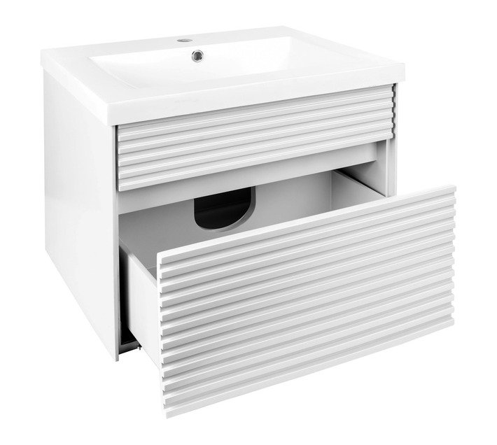 Lusso Wall Hung Cabinet with Basin White — SA Home Builder Store