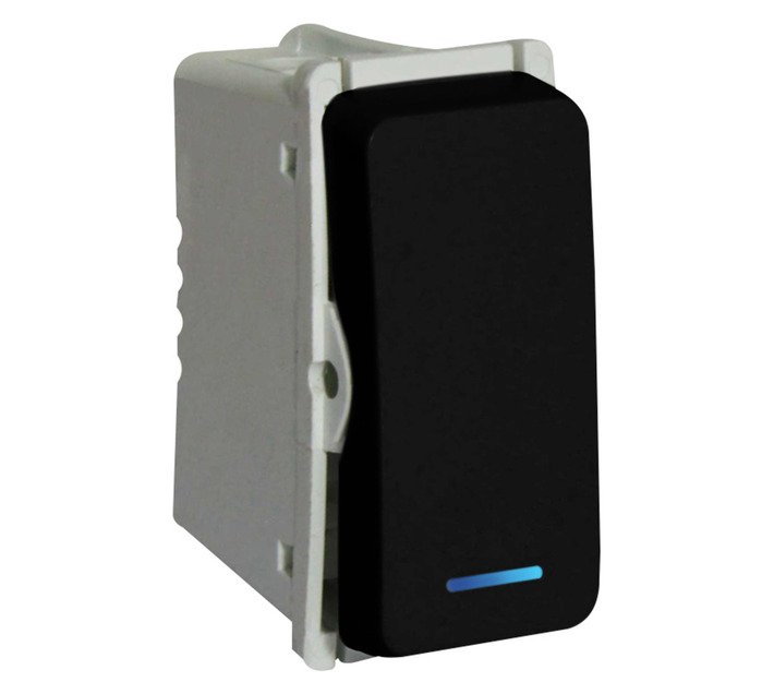 Major Tech 1 Lever 1 Way Switch Module - Black (30 x 20 x 50mm) — SA Home Builder Store