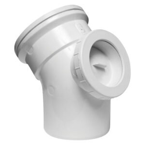 Marley Pipes PVC Soil and Vent 135 Degree Bend Inspection Eye 110 mm — SA Home Builder Store